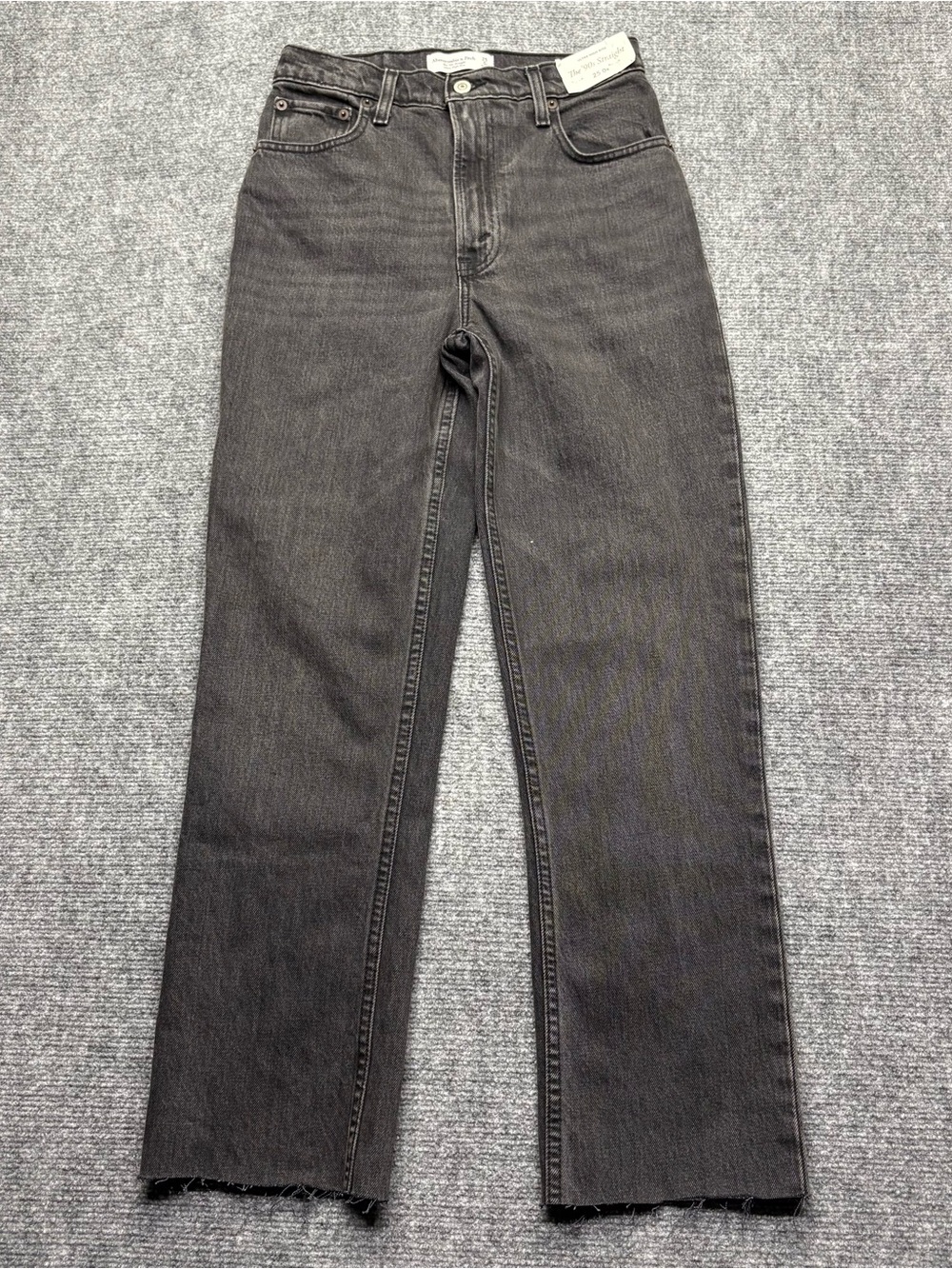 Abercrombie Fitch Jeans Womens 25 Black 90s Straight Ultra High Curve Love NEW
